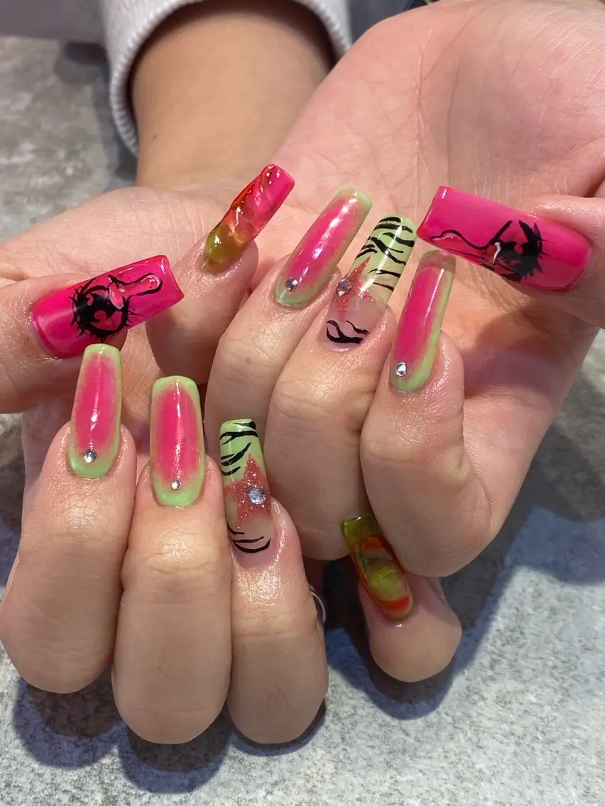 ネイル 長さ出し oichan 𖦹°‧のネイルデザイン