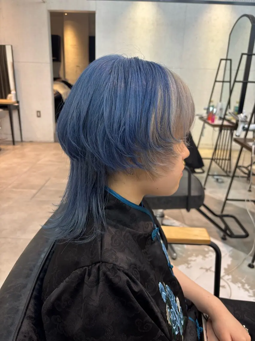 カラー ヘアカラー メンズパーマ/ メッシュ📍ﾕﾘのヘアスタイル