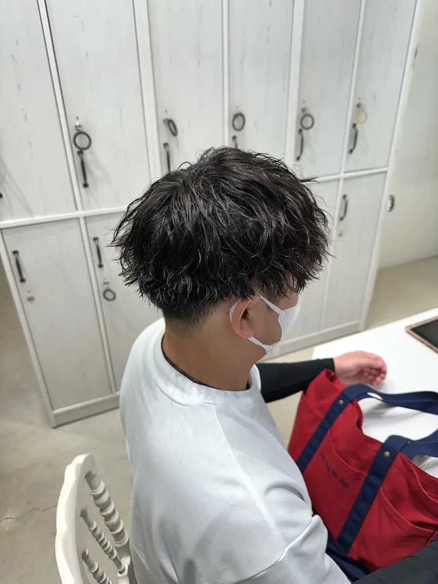 パーマ メンズ カット パーマ N,SOL / 岩上 新大のヘアスタイル