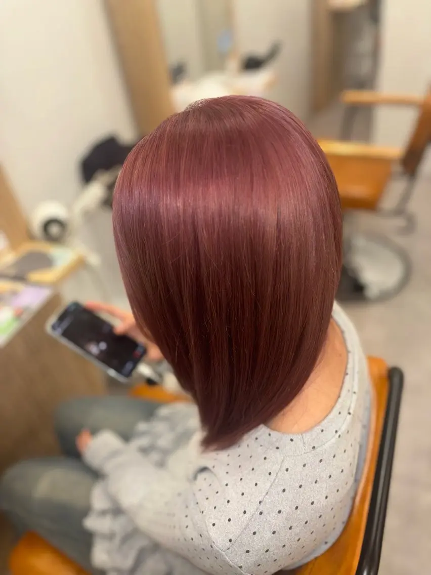 ミディアム カラー ヘアカラー SHIAN/ハイトー ン/🍒ゆな🍒のヘアスタイル
