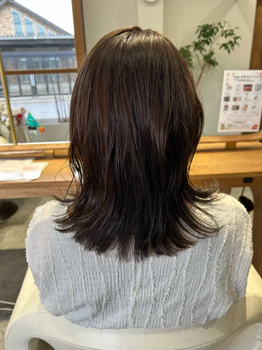 ミディアム カラー ミディアムレイヤー ミディアムパーマ デザインカラー レイヤーカット トリートメント カット ヘアカラー 佐藤 悠生 メンズパーマ.カットのヘアスタイル