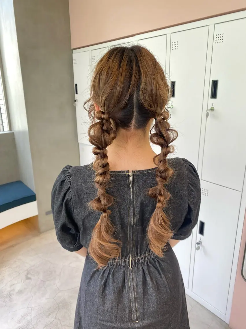 ロング カラー ヘアアレンジ まつ毛パーマ/ ゆうかのマツエク・マツパデザイン