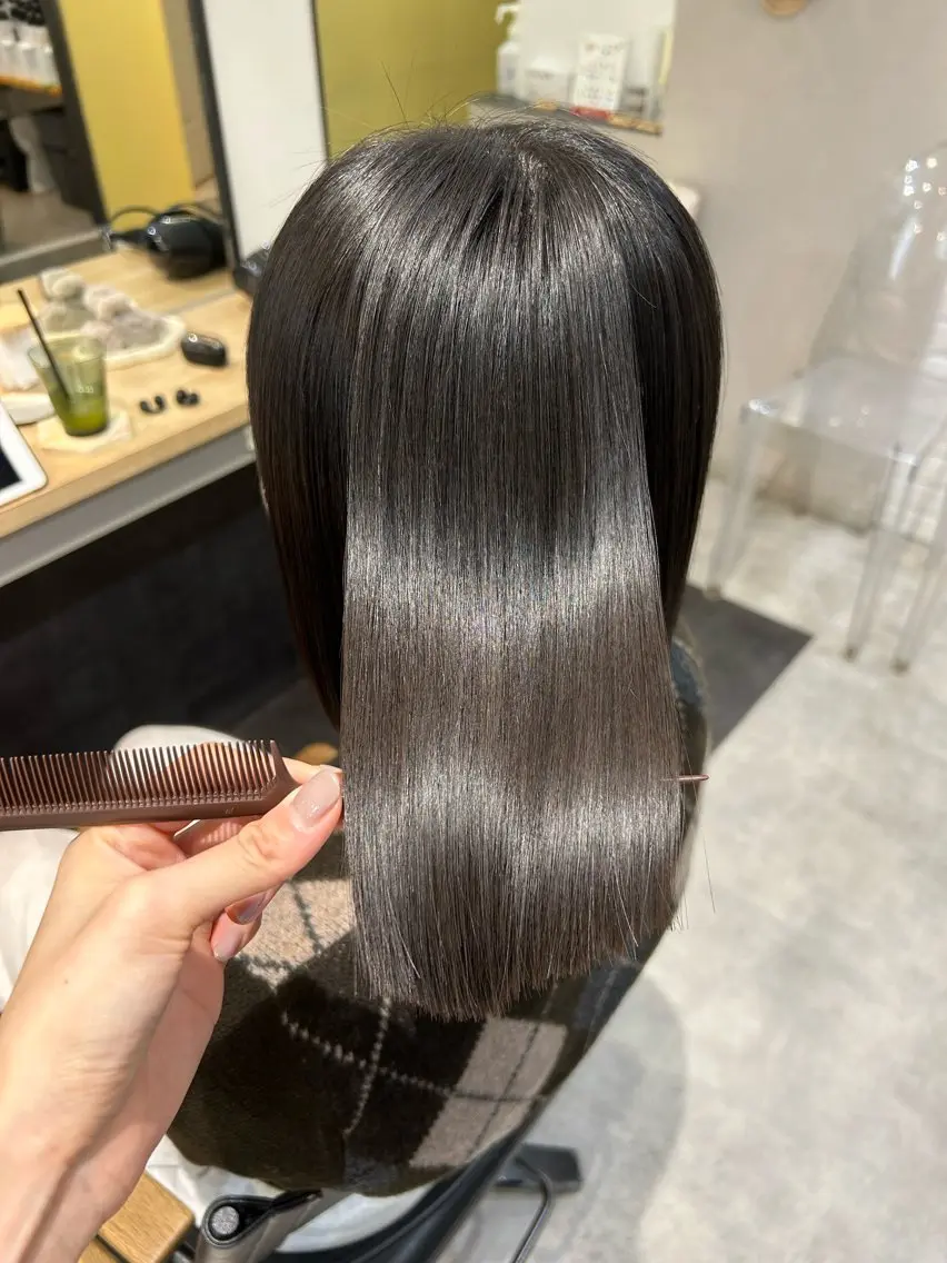 ショート パーマ 髪質改善 ストレートパーマ カット 縮毛矯正 トリートメント hubhair レイヤー/透明感のヘアスタイル