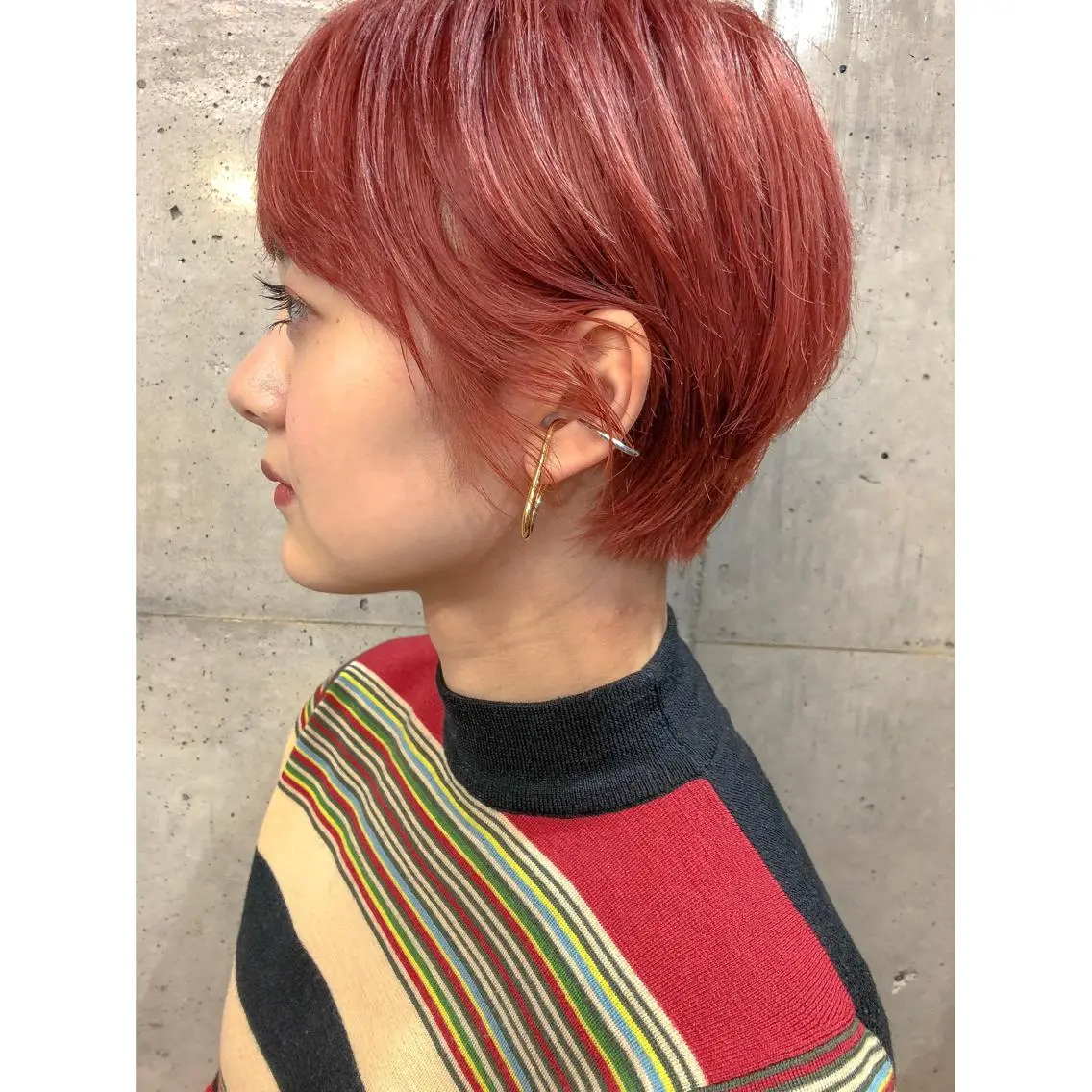 ショート カラー オレンジ ピンクカラー ショートヘア カット ヘアカラー トリートメント ヘアセット センスをお届けします 大谷将生infpのヘアスタイル