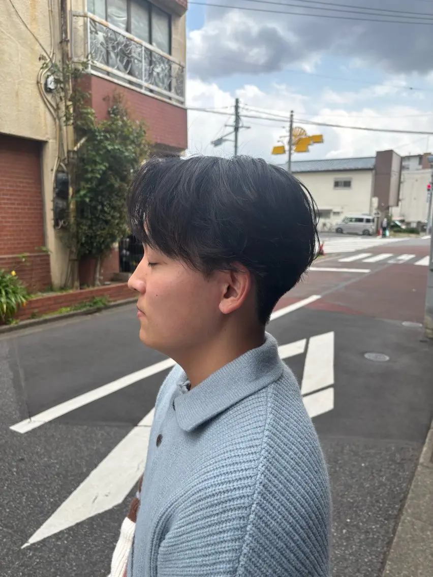 パーマ メンズ メンズパーマ ニュアンスパーマ カット パーマ トリートメント 波巻き/ツイスパ/ 短髪/鈴木俊也のヘアスタイル