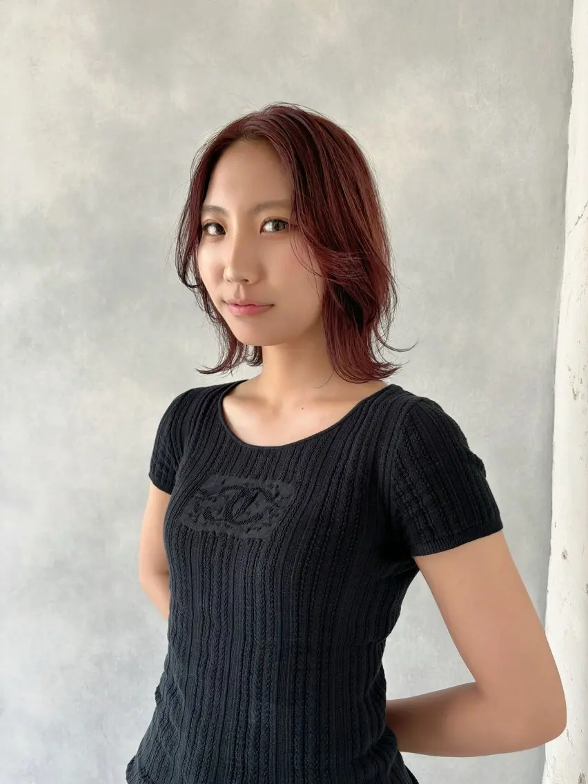 ミディアム カラー ヘアアレンジ ブリーチ ブリーチなしカラー ravens代表 ヒロムのヘアスタイル