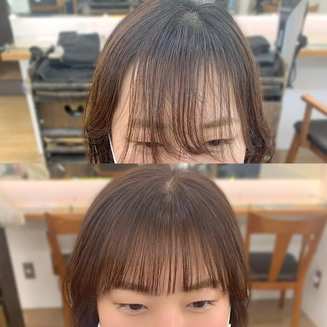 ミディアム カラー パーマ ヘアアレンジ メンズ キッズ ネイル マツエク・マツパ アイブロウ レイヤーカット／ 巻ける縮毛矯正のヘアスタイル