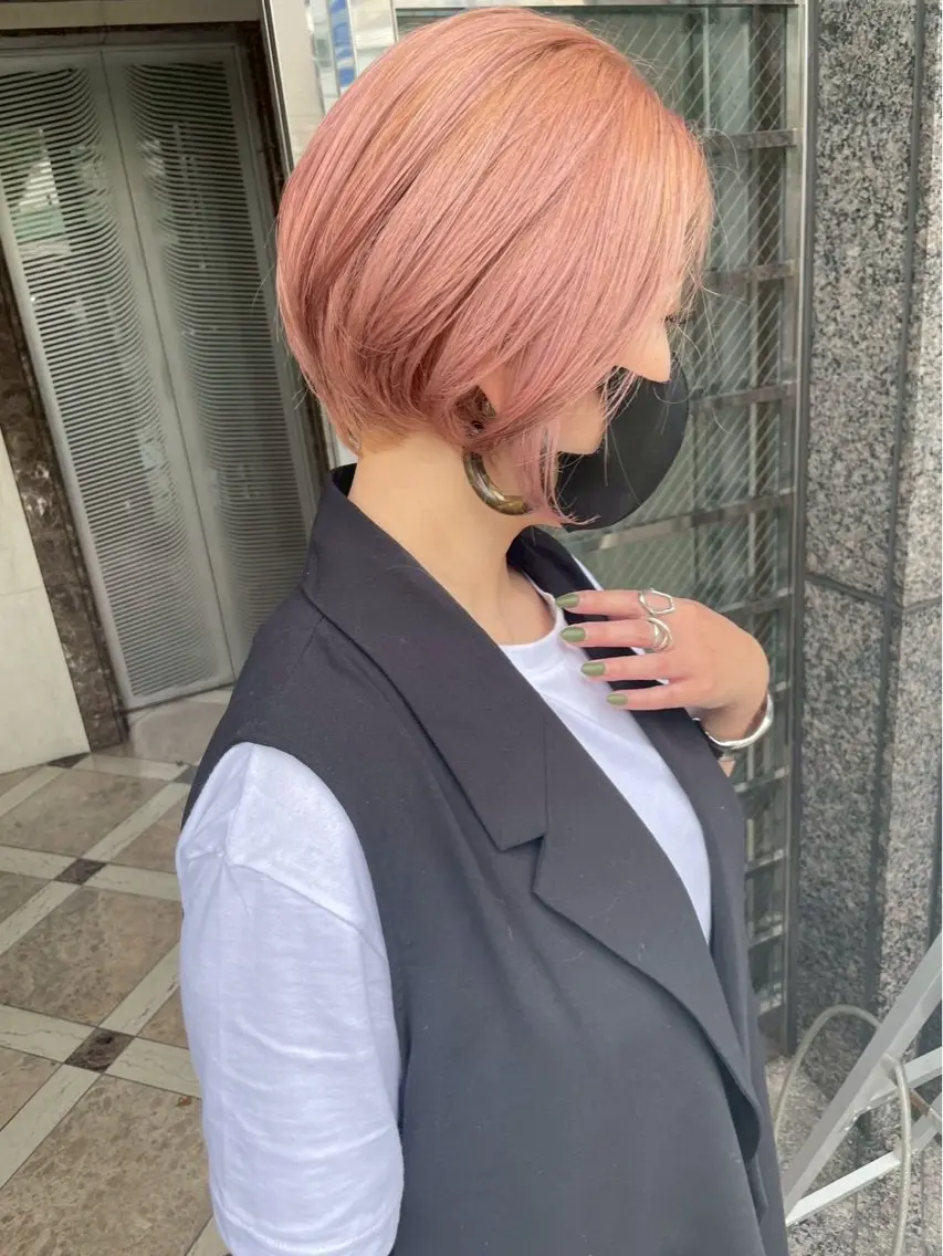 ショート カラー ショートボブ ボブ ショートヘア HAKU 津久野のヘアスタイル