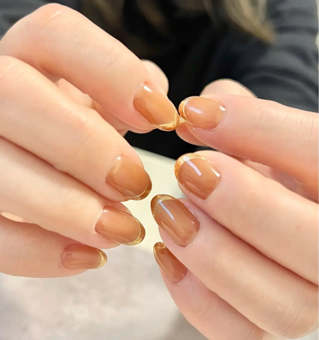 ネイル フレンチネイル ミラーネイル シンプルネイル nailroom amyのネイルデザイン