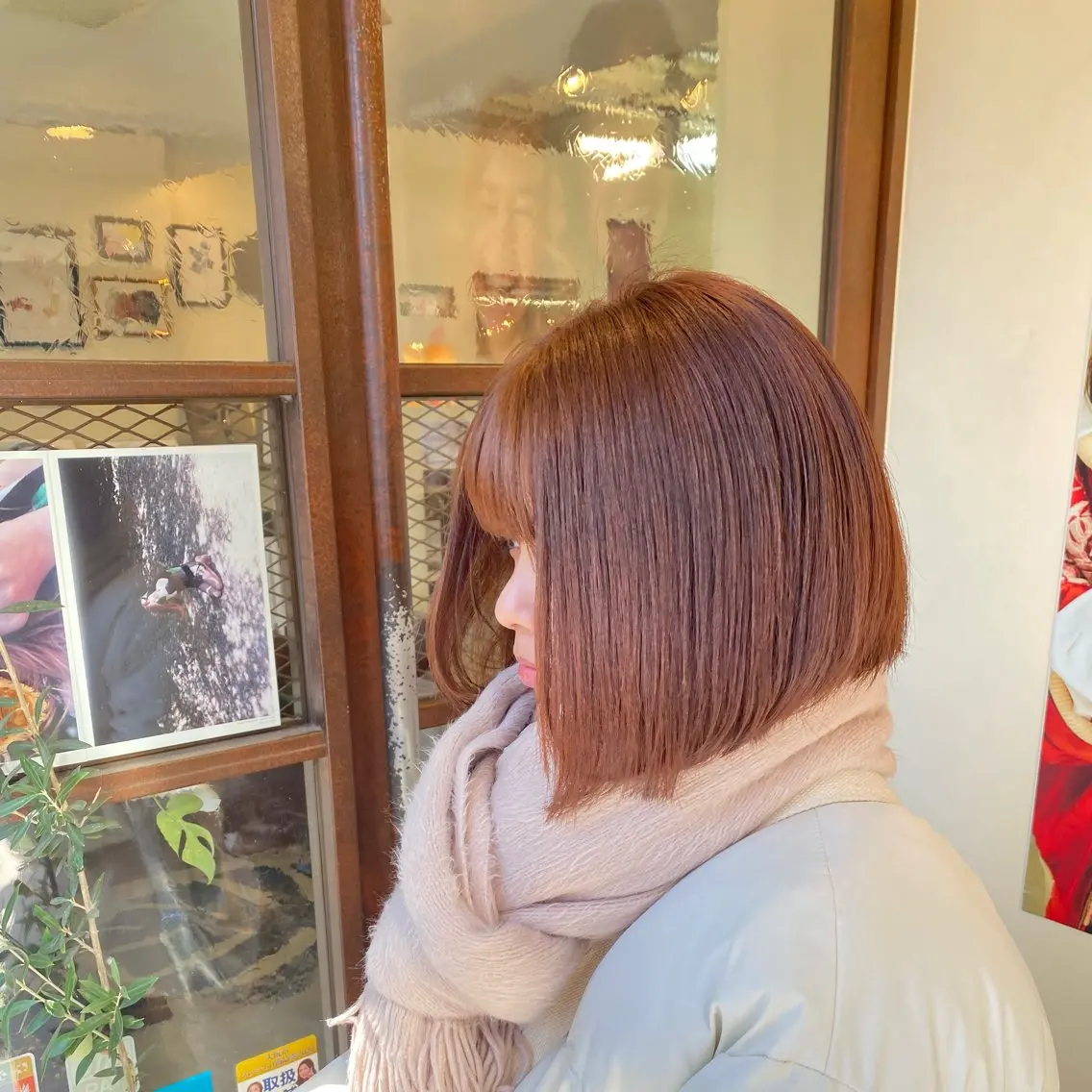 ミディアム カラー ブラウンカラー オレンジ オレンジブラウン ウチダ ユウヤのヘアスタイル