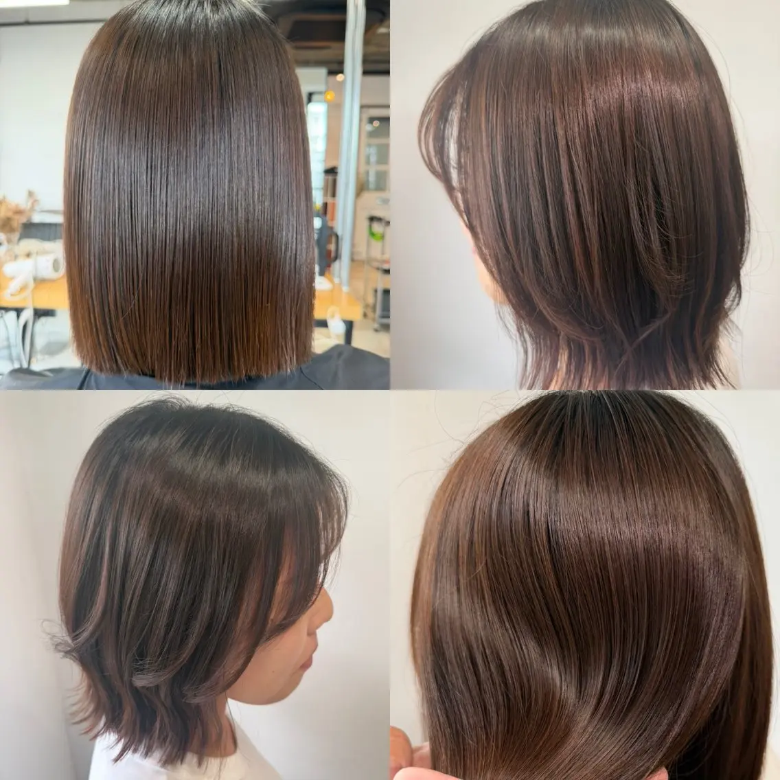 ミディアム ボブ 髪質改善 レイヤーカット ウルフカット ウルフレイヤー 茅ヶ崎 IHHI✂️⸒⸒堀のヘアスタイル