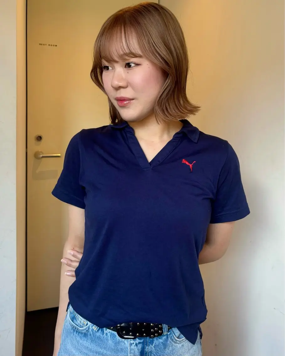 ミディアム カラー ヘアカラー ナナ 福岡美容室のヘアスタイル