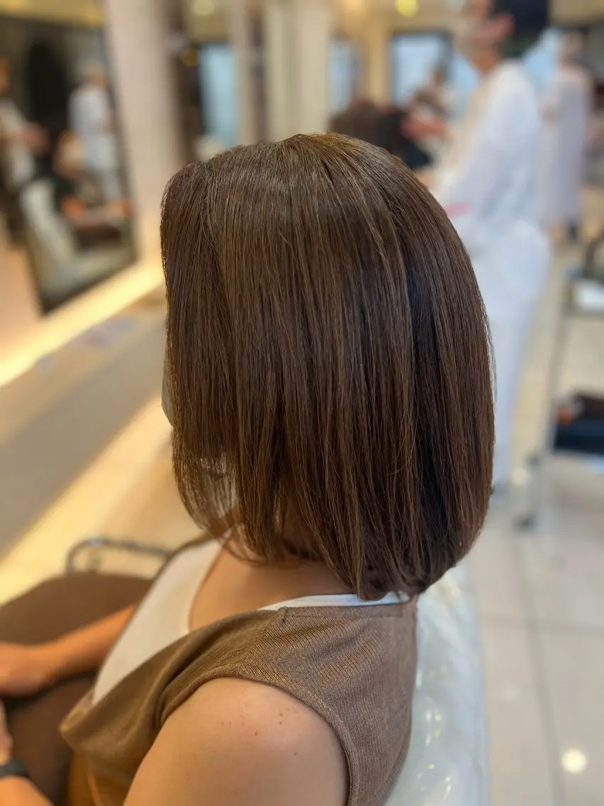 ミディアム 顔周りカット 大川 愛未のヘアスタイル