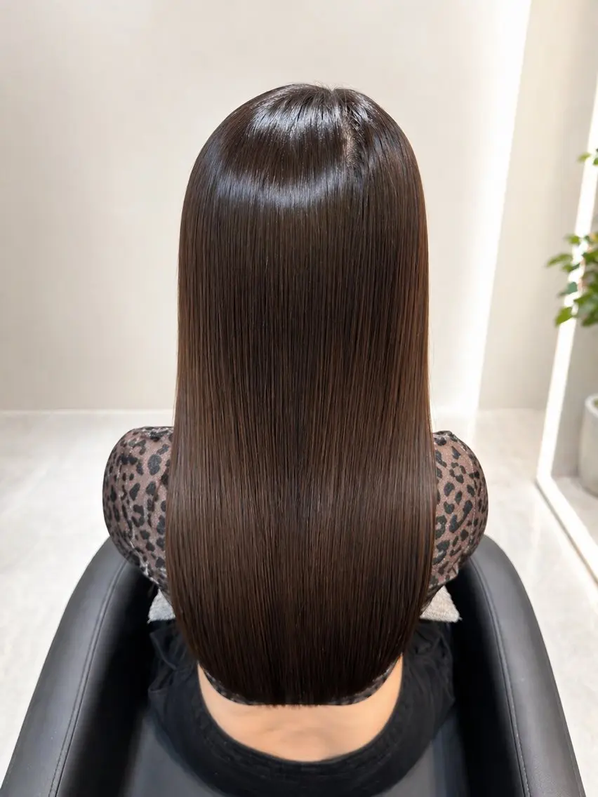 ロング 縮毛矯正 トリートメント Emuest心斎橋 SAKIのヘアスタイル