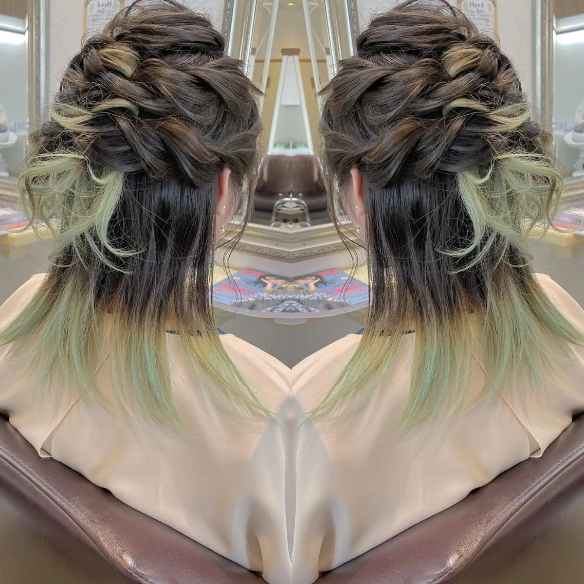 ミディアム カラー イルミナカラー カット ヘアカラー トリートメント grand juteのヘアスタイル