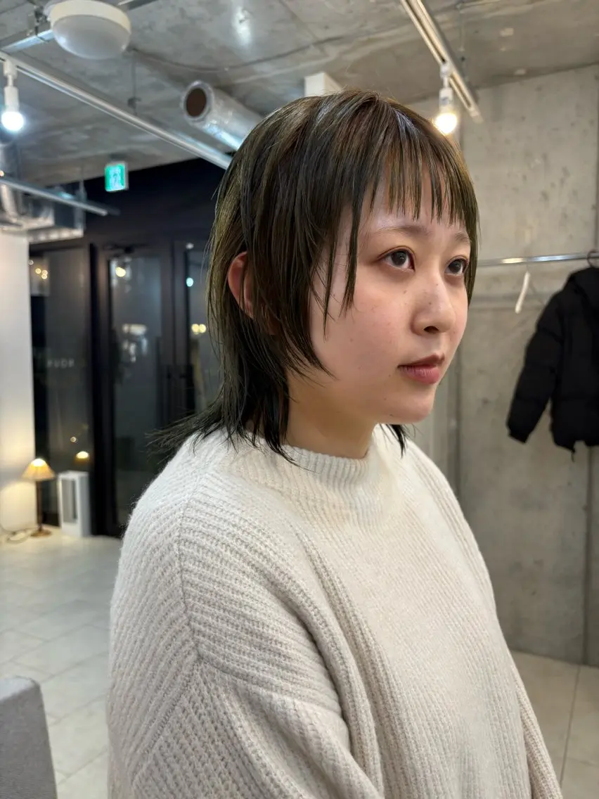ミディアム カラー カット ヘアカラー eri kinjoのヘアスタイル