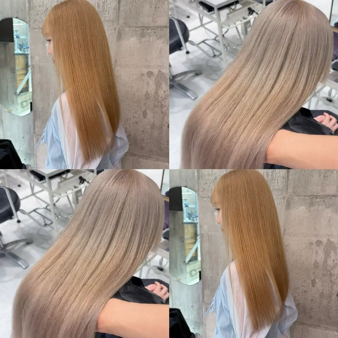 ミディアム カラー ベージュカラー ブリーチ ブロンド ミルクティーベージュ ピンクカラー ヘアカラー 【🥀履歴修正🥀】 ハイトーン職人/拓真のヘアスタイル