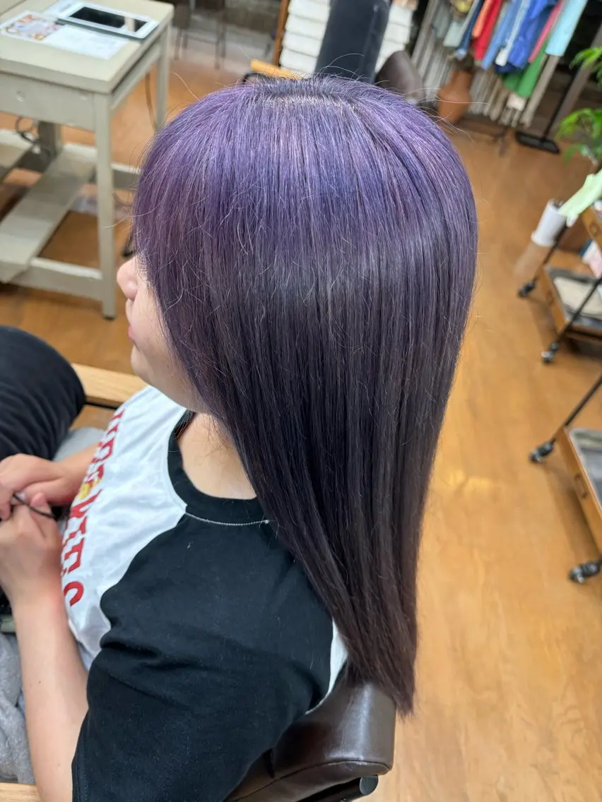 ロング カラー ダブルカラー ヘアカラー SUZUNE 🐣カットモデルのヘアスタイル