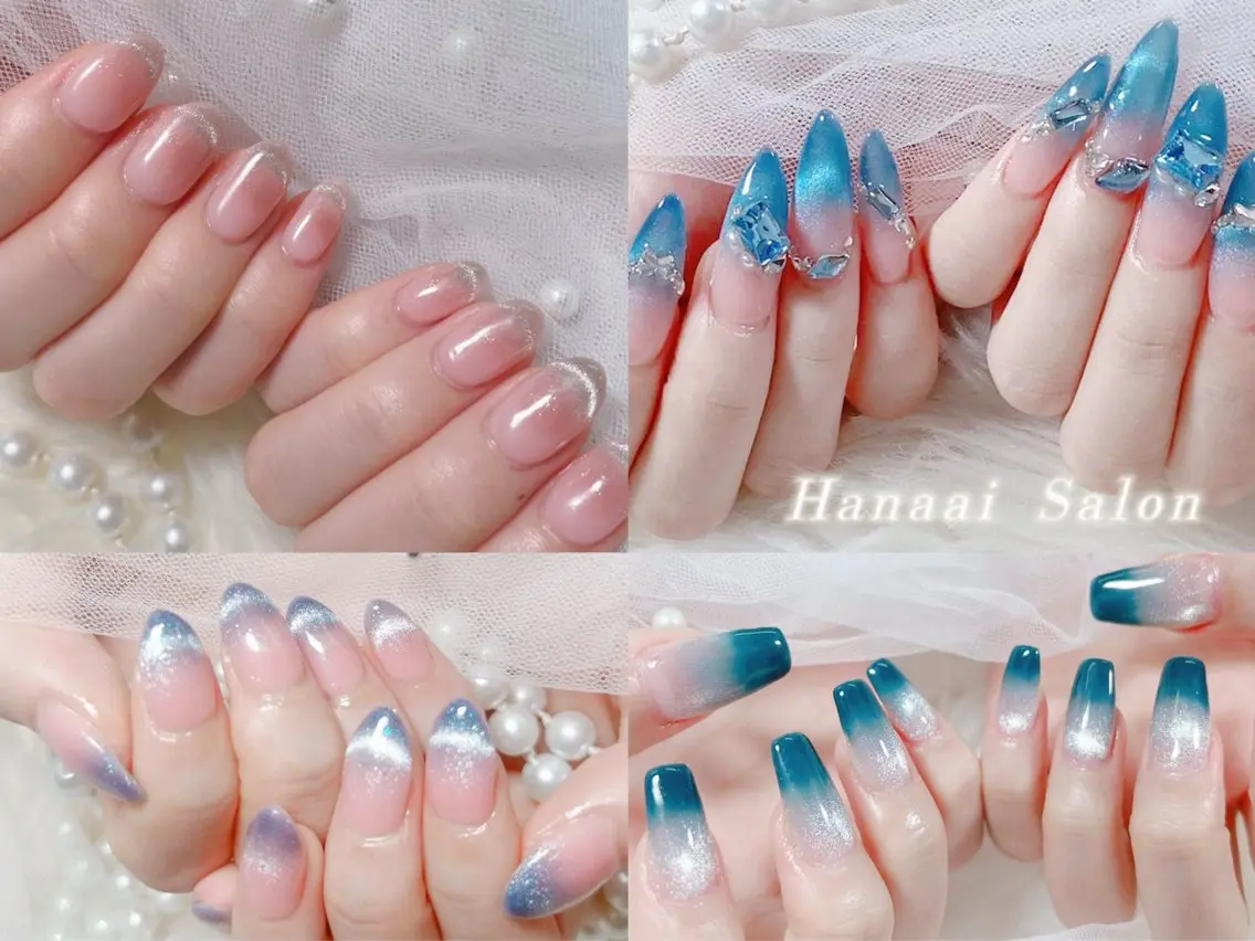 ネイル 韓国ネイル マグネットネイル 持ち込み ニュアンスネイル ワンカラーネイル ハンドネイル Hanaai Salon新大久保店のネイルデザイン