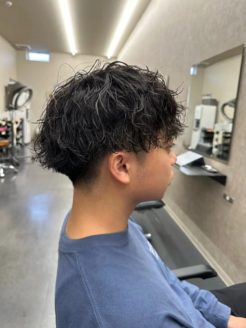メンズ カット パーマ ✂️ステレオ知立✂️ 福田拓人⚽️のヘアスタイル