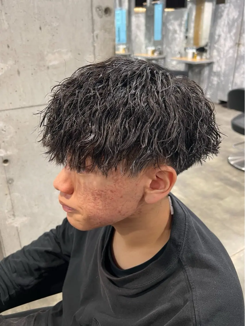 ショート カラー パーマ ヘアアレンジ メンズ キッズ 🔷横浜1のパーマ 職人🔷将太郎のヘアスタイル
