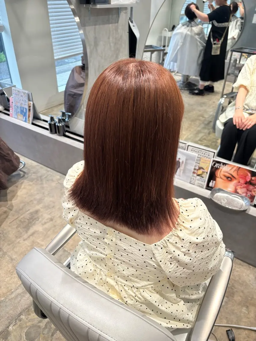 ミディアム カラー ヘアカラー 山森 沙耶のヘアスタイル