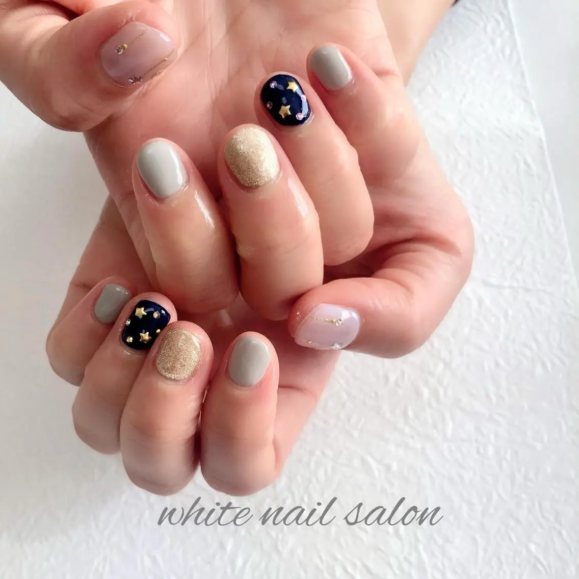 ネイル アートネイル フレンチネイル ジェルネイル ハードジェル 持ち込み ハンドネイル white nail salonのネイルデザイン