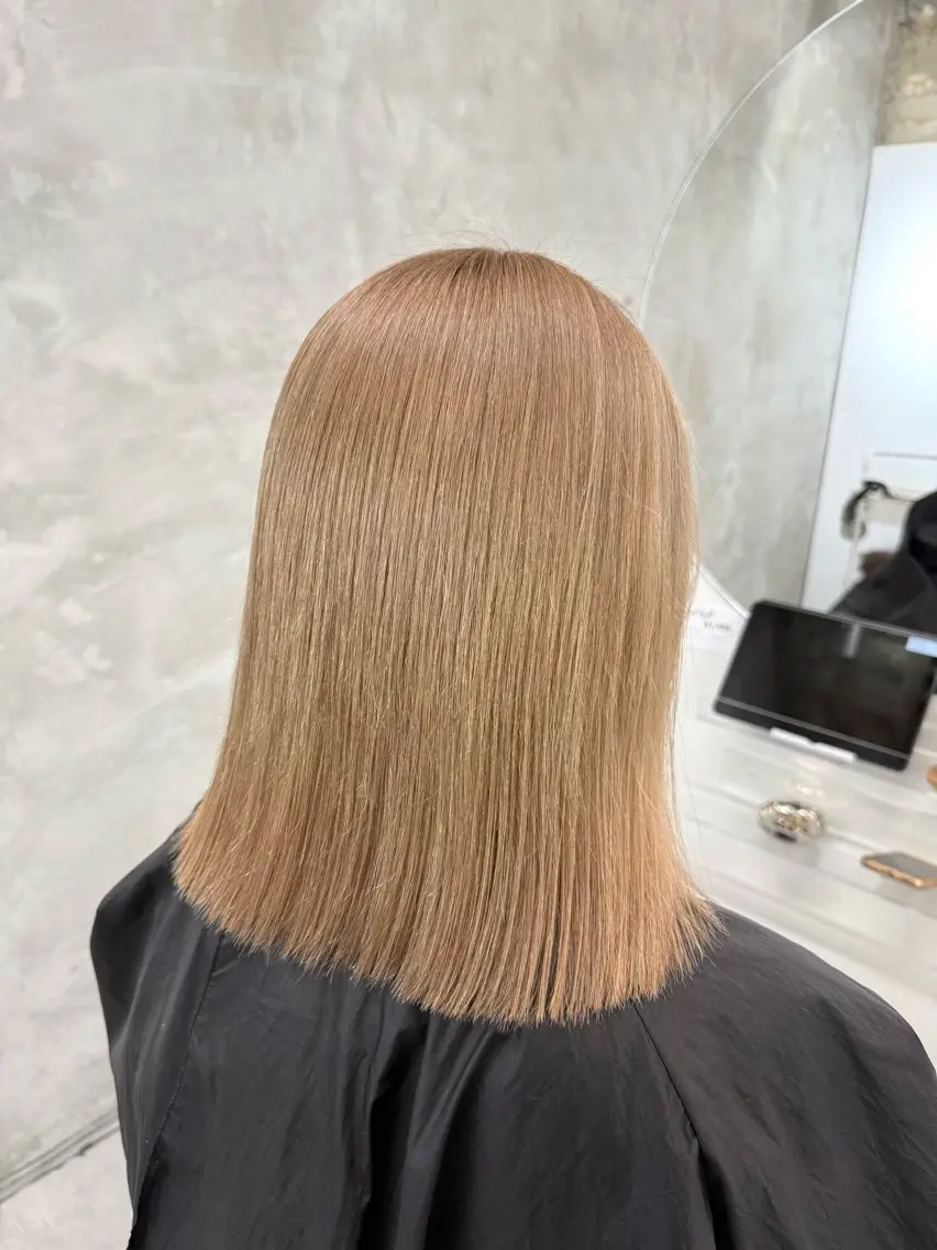 ミディアム カラー ヘアカラー トリートメント yuuna ✮ door whiteのヘアスタイル