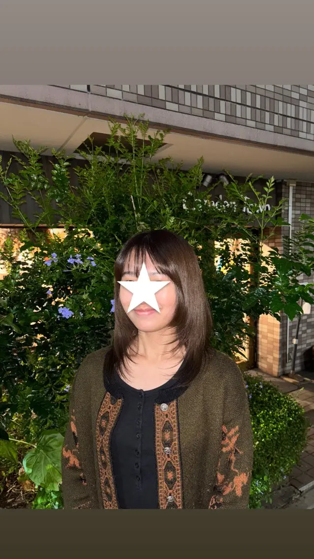 セミロング カット 多幸感×儚さ /代々木公園/リサのヘアスタイル