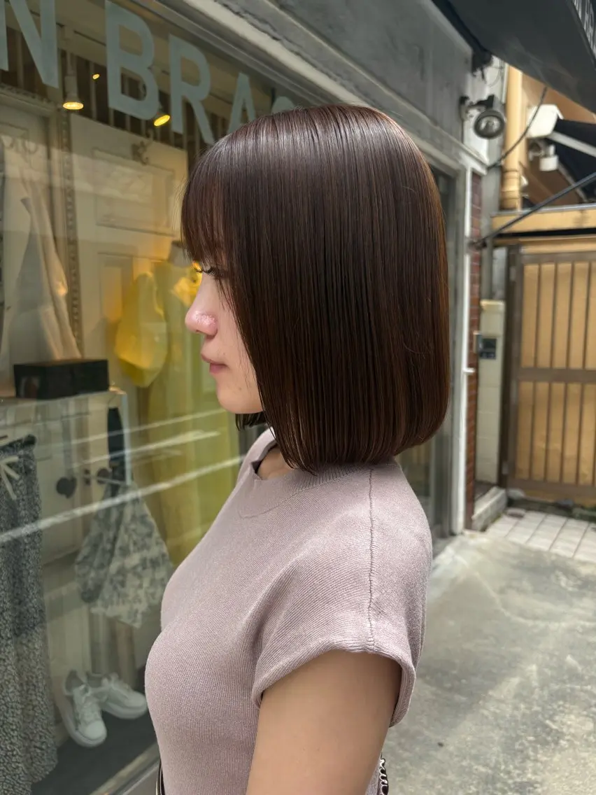 ミディアム カラー 透明感カラー カット ヘアカラー トリートメント なぎさ 🎀 / 透明感カラー/心斎橋のヘアスタイル