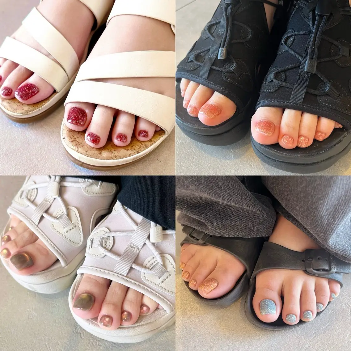 ꒰フット꒱ ワンカラー(オフあり) ケア込♪フラッシュ・ラメ◎/マグネット+¥1500/フットバス+¥880/パーツ別途の写真