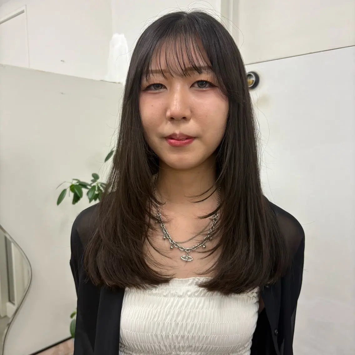セミロング レイヤーカット ゆきな/暖色 /レイヤー/天神のヘアスタイル