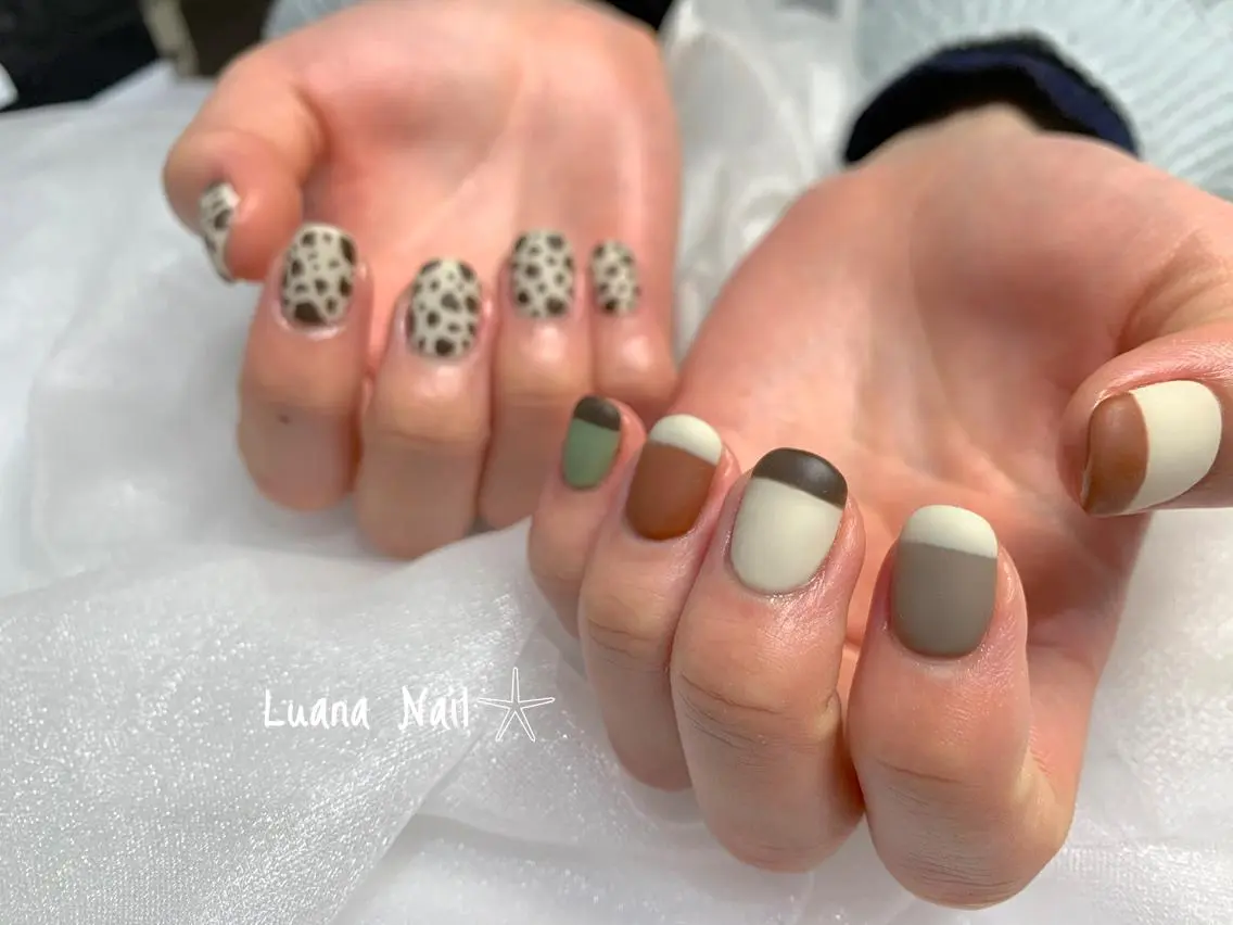 ネイル マットネイル ハンドネイル BeauJu by Luana Nailのネイルデザイン