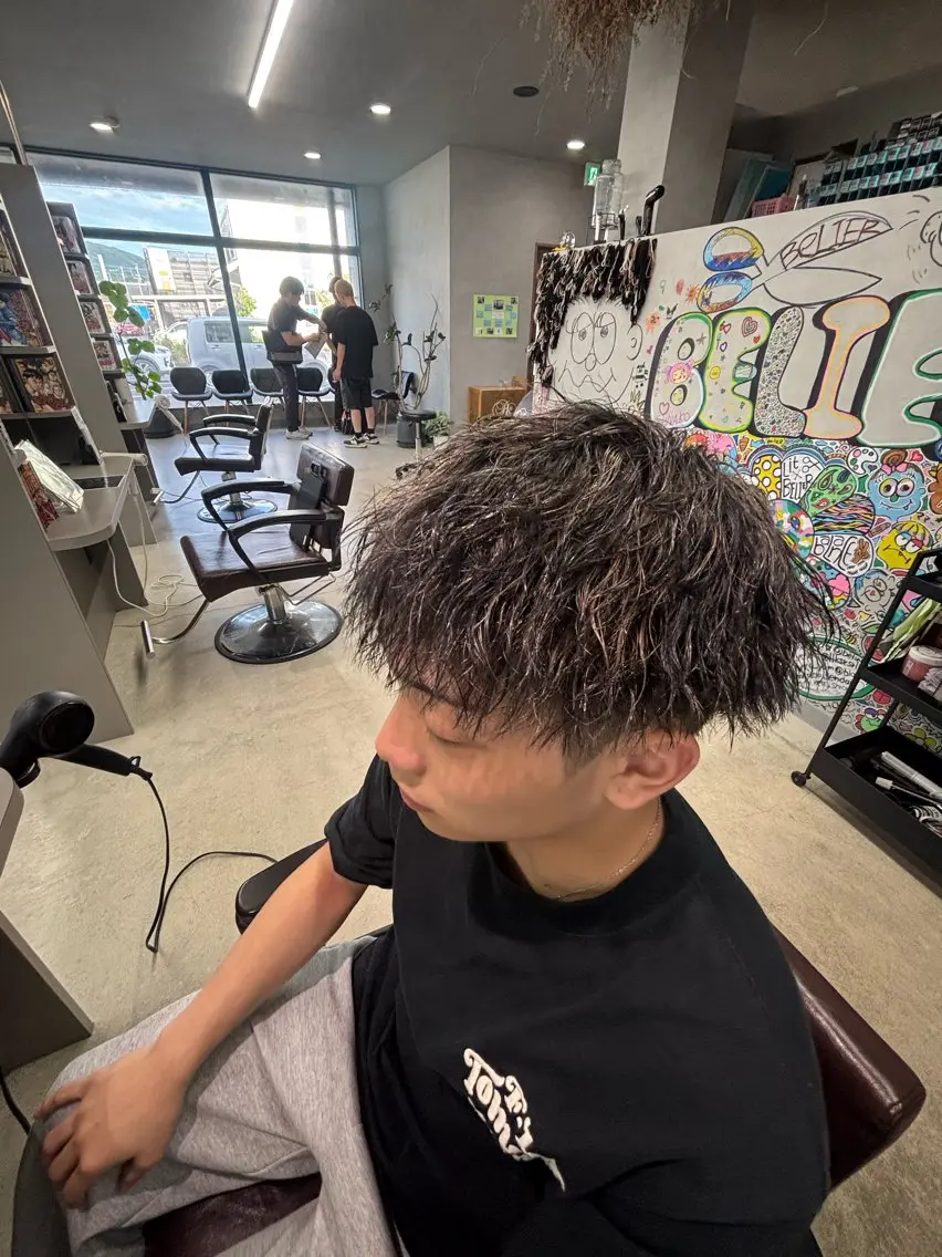 パーマ カット パーマ 村岡 慶輝のヘアスタイル