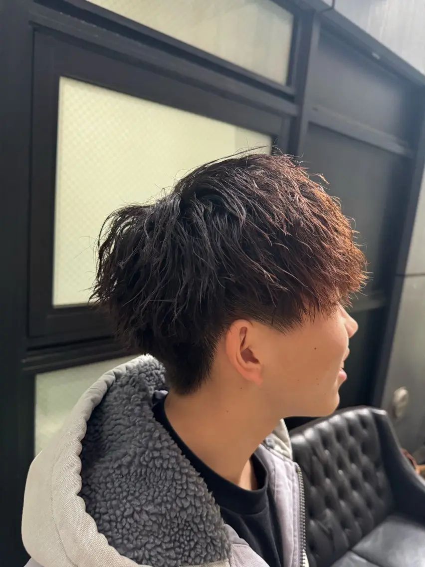 パーマ メンズ カット パーマ 河野 悠のヘアスタイル