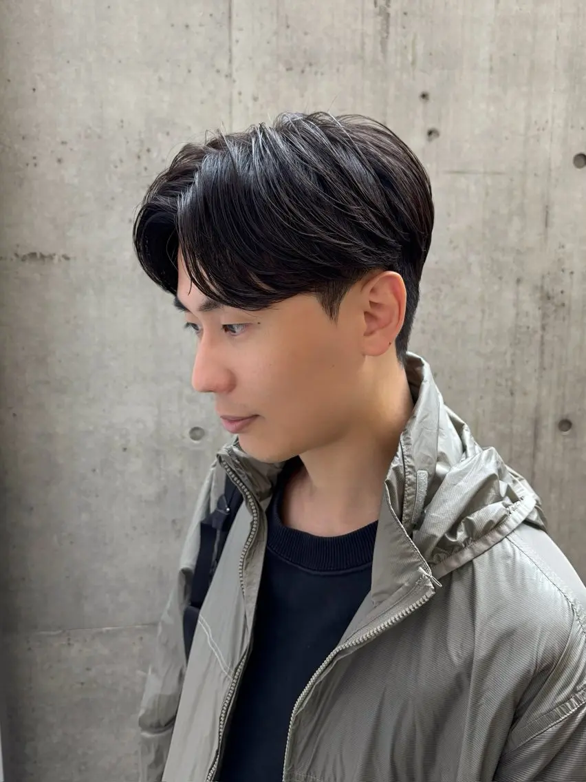 ショート パーマ メンズ カット パーマ カルマパーマ韓国ヘア shiryuのヘアスタイル