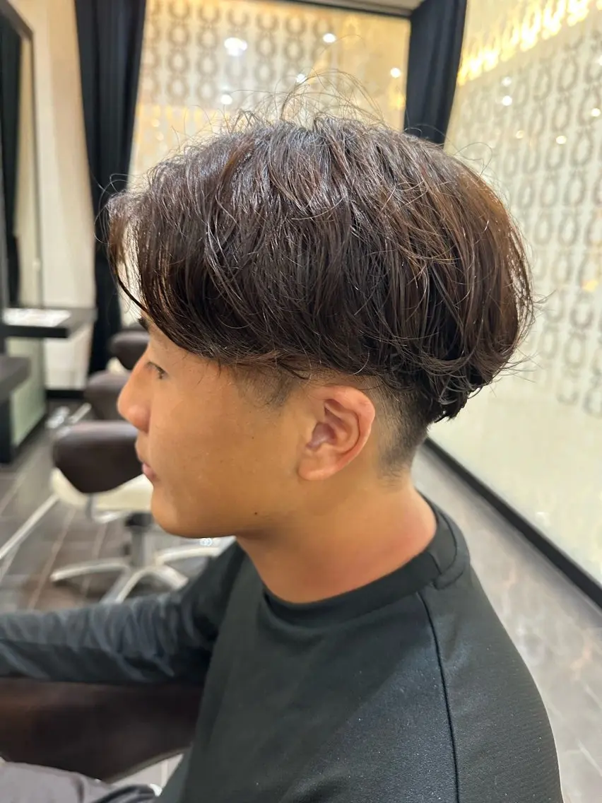 パーマ メンズ ナチュラルヘア 神田一瑳のヘアスタイル
