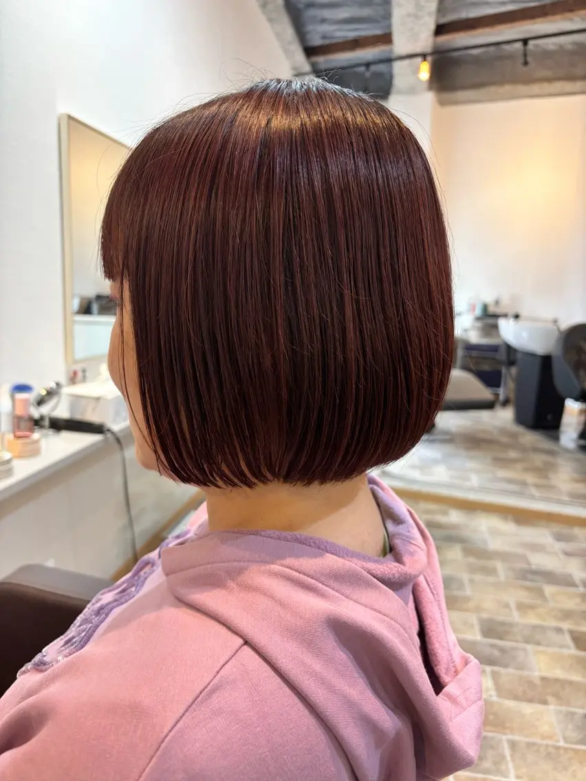 ショート カラー ヘアカラー&縮毛矯正 STAR☆RIVERのヘアスタイル