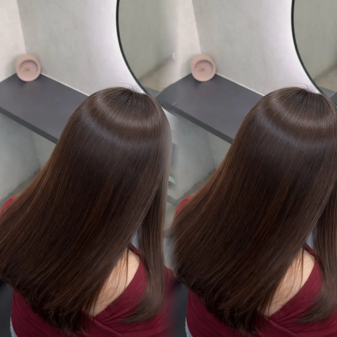 ロング ヘアアレンジ カット 縮毛矯正 トリートメント 新宿 /髪質改善/ レイヤー/ヒュウガのヘアスタイル