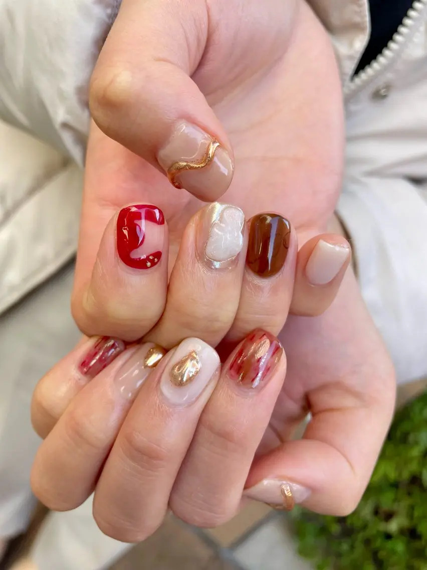 ネイル ボルドー ROCCO nailのネイルデザイン