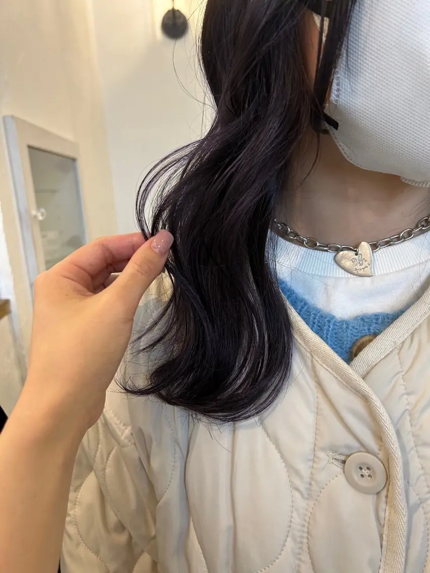 ミディアム カラー ラベンダーカラー 水谷 優華のヘアスタイル