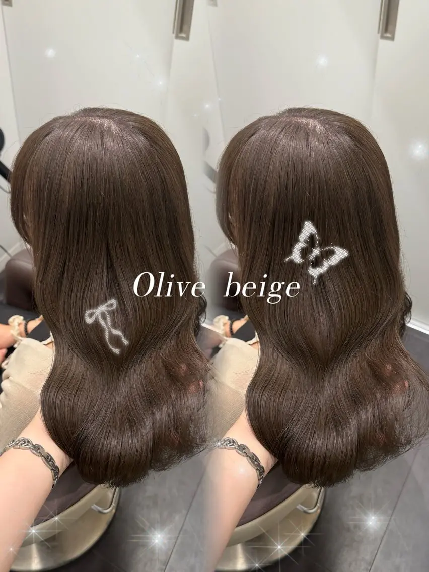 ミディアム カラー ヘアアレンジ ヘアカラー すずね♡ トータルビューティーのヘアスタイル