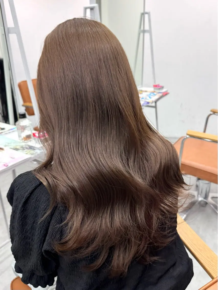 ロング カラー ヘアアレンジ ヘアカラー ブリーチなしカラー /新百合ヶ丘/安形翔のヘアスタイル