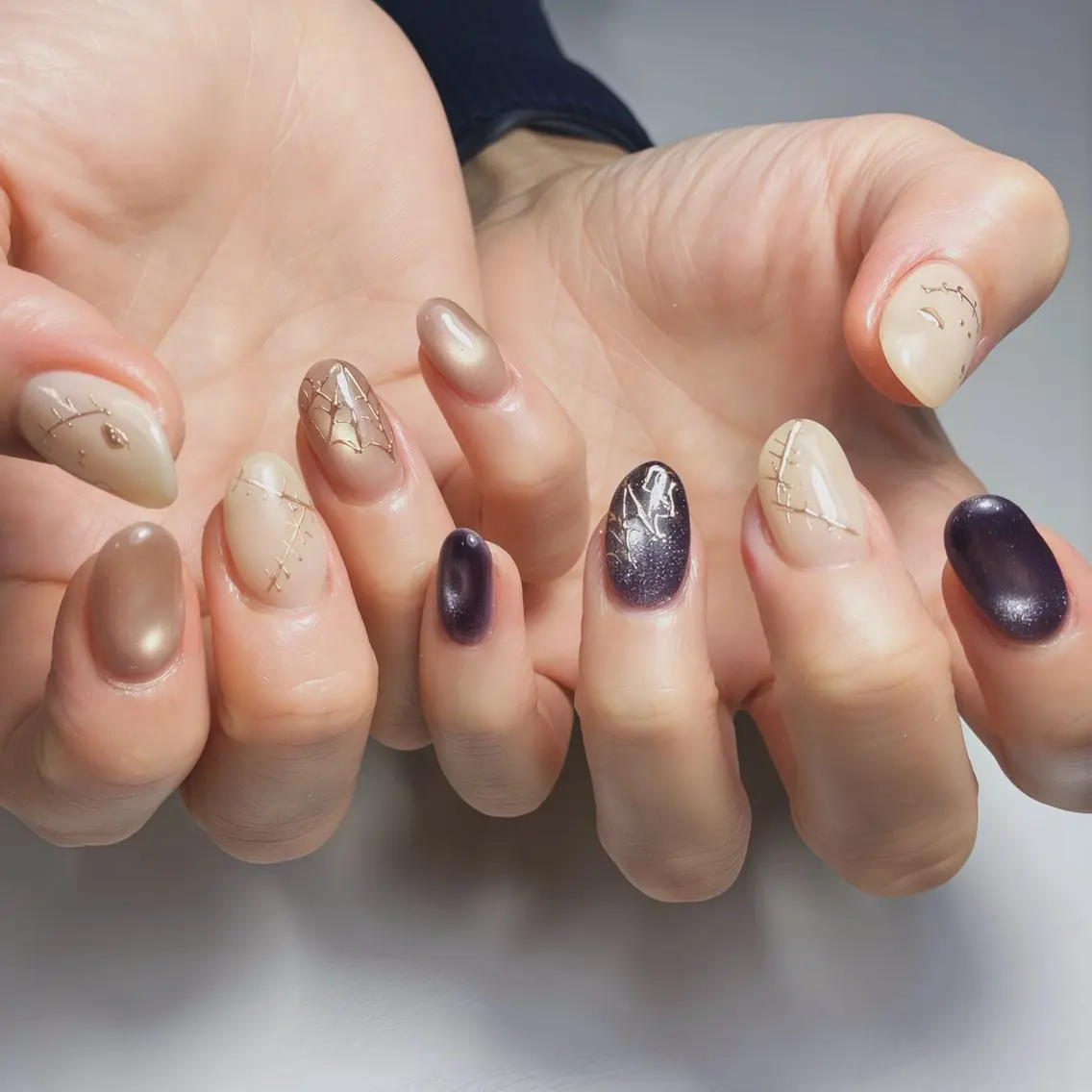 ネイル フットネイル ジェルネイル マグネットネイル ニュアンスネイル オフィスネイル ハンドネイル nail salon anoneのネイルデザイン