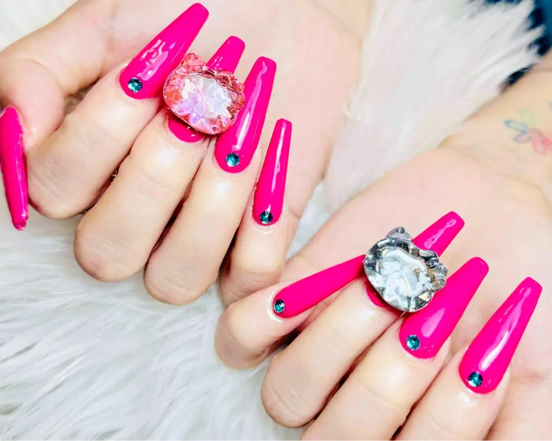 ネイル チークネイル 長さ出し フラッシュネイル フレンチネイル グラデーション ハンドネイル AN NAIL SALONのネイルデザイン
