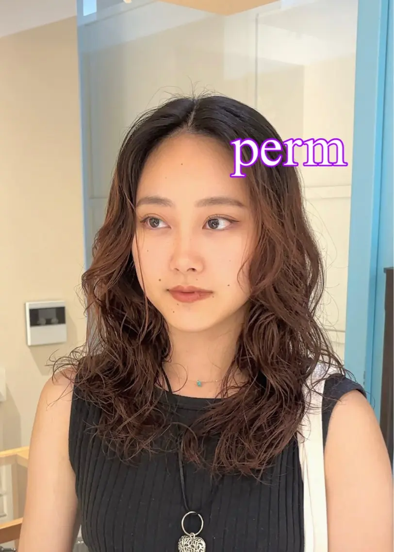 パーマ デジタルパーマ カット パーマ パーマ/髪質改善 【榎本千夏】のヘアスタイル