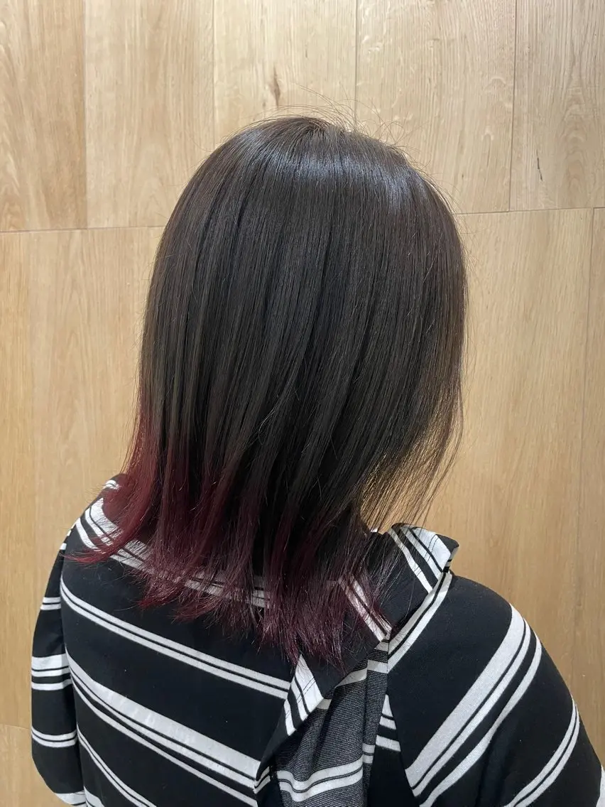 ミディアム カラー ブリーチ グラデーションカラー ブリーチなしカラー 中溝 トシミのヘアスタイル