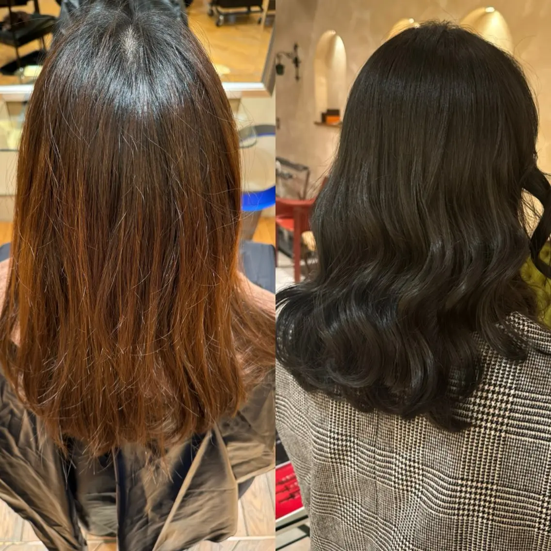 カラー アッシュ アッシュブラウン ブラウンカラー 北島 菜々美のヘアスタイル