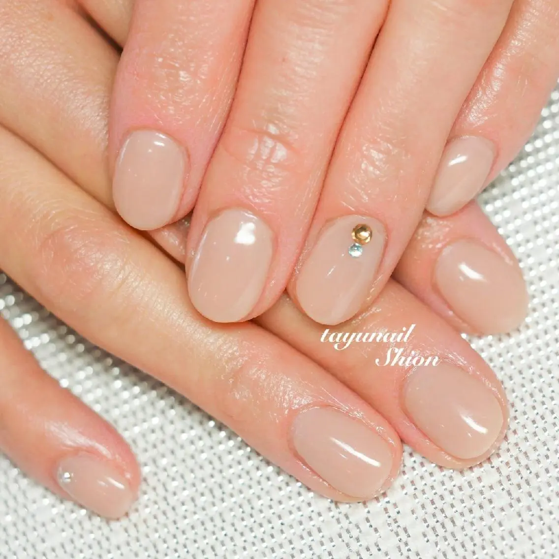 ネイル ブルー ジェルネイル ワンカラーネイル パラジェル シンプルネイル ネイルサロン 【たゆnail】のネイルデザイン