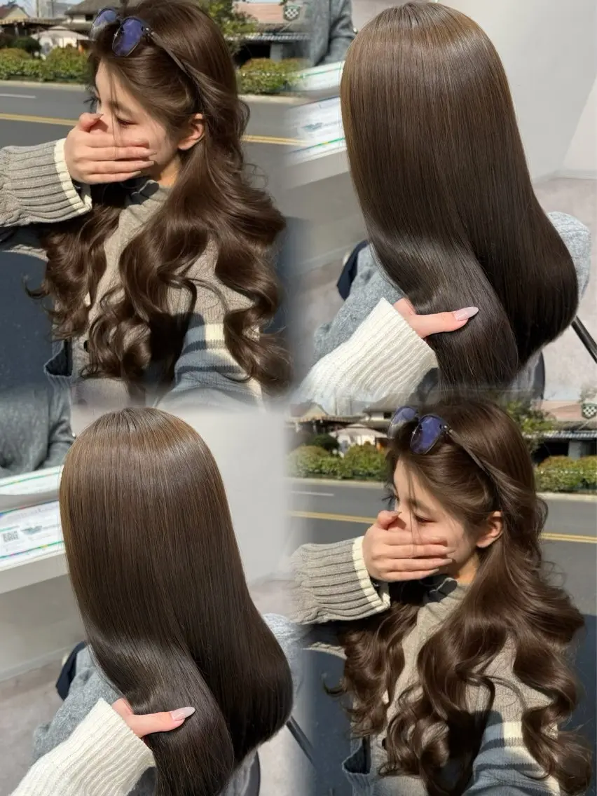 ロング カラー ベージュカラー 透明感カラー オリーブベージュ カット ヘアカラー トリートメント ゆいな/天神美容室 /透明感カラー🎀のヘアスタイル